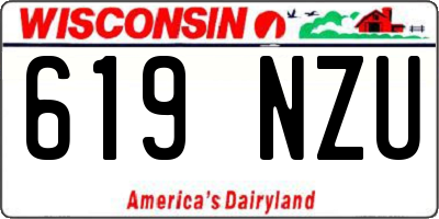 WI license plate 619NZU