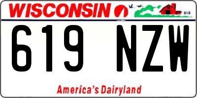 WI license plate 619NZW
