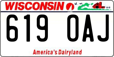 WI license plate 619OAJ