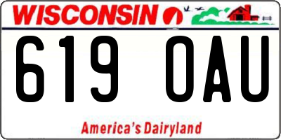 WI license plate 619OAU