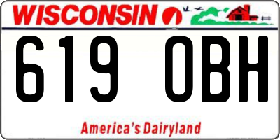 WI license plate 619OBH
