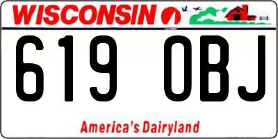 WI license plate 619OBJ