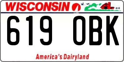WI license plate 619OBK