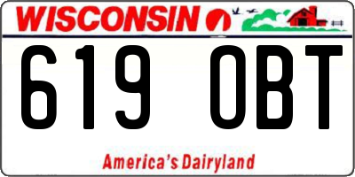 WI license plate 619OBT