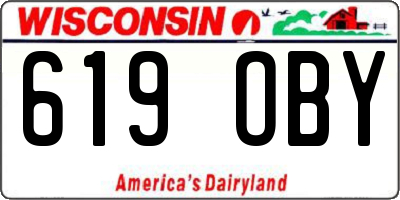 WI license plate 619OBY