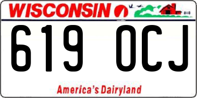 WI license plate 619OCJ