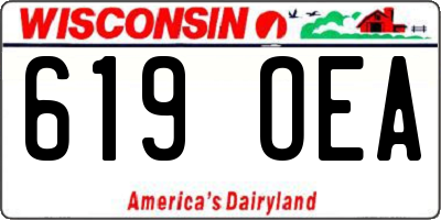 WI license plate 619OEA