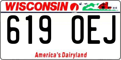 WI license plate 619OEJ