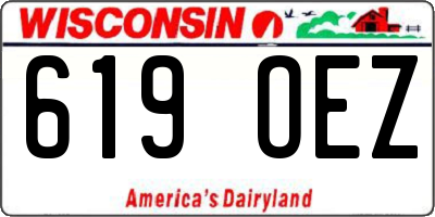 WI license plate 619OEZ
