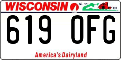 WI license plate 619OFG