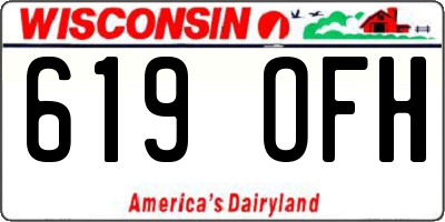 WI license plate 619OFH