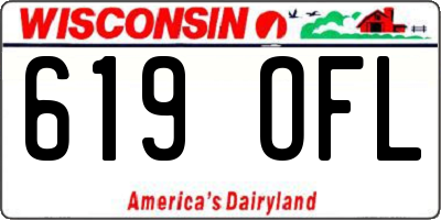 WI license plate 619OFL