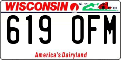 WI license plate 619OFM