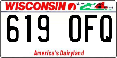 WI license plate 619OFQ
