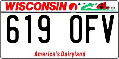 WI license plate 619OFV