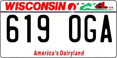 WI license plate 619OGA