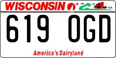 WI license plate 619OGD