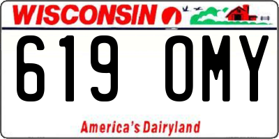 WI license plate 619OMY