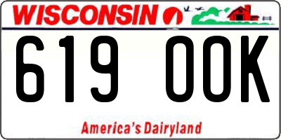 WI license plate 619OOK