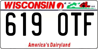 WI license plate 619OTF