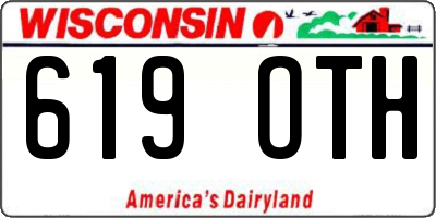 WI license plate 619OTH