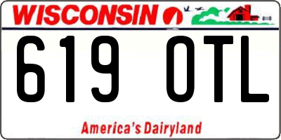 WI license plate 619OTL