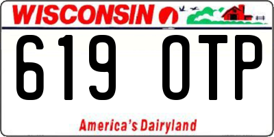 WI license plate 619OTP
