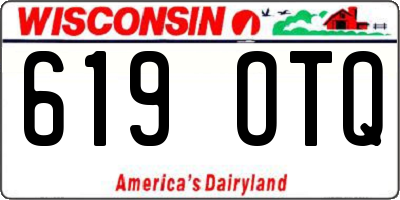 WI license plate 619OTQ