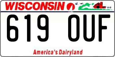 WI license plate 619OUF