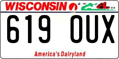 WI license plate 619OUX