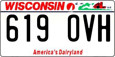 WI license plate 619OVH