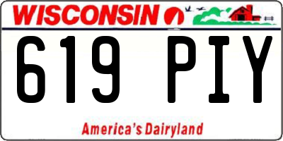 WI license plate 619PIY