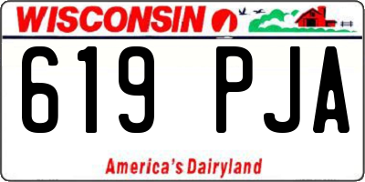 WI license plate 619PJA