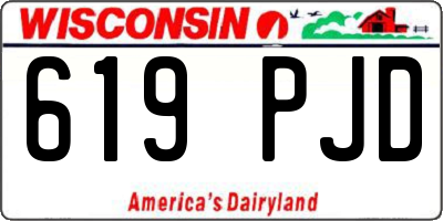 WI license plate 619PJD