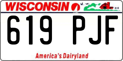 WI license plate 619PJF