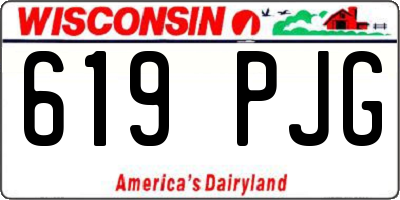 WI license plate 619PJG