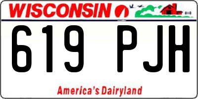 WI license plate 619PJH