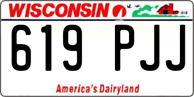 WI license plate 619PJJ