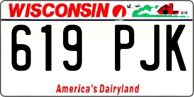 WI license plate 619PJK