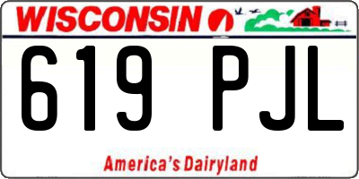 WI license plate 619PJL