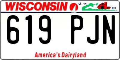 WI license plate 619PJN