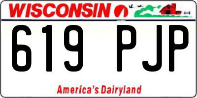 WI license plate 619PJP