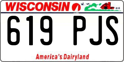 WI license plate 619PJS