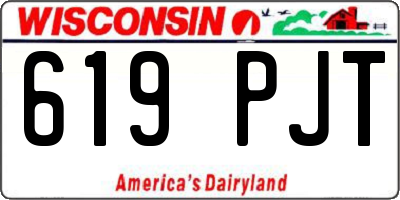 WI license plate 619PJT