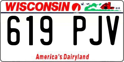 WI license plate 619PJV