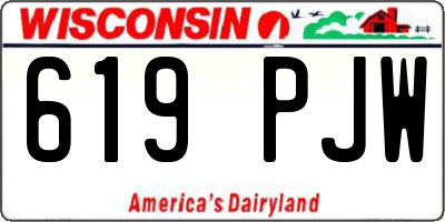 WI license plate 619PJW