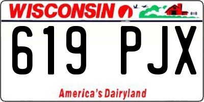 WI license plate 619PJX