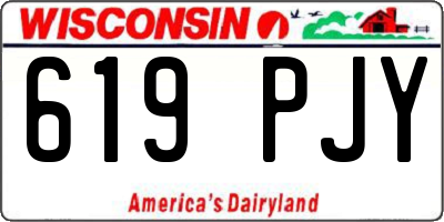 WI license plate 619PJY