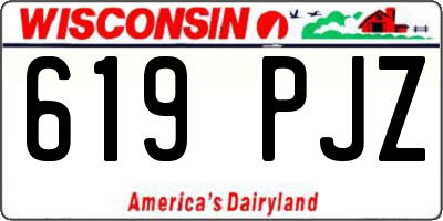 WI license plate 619PJZ