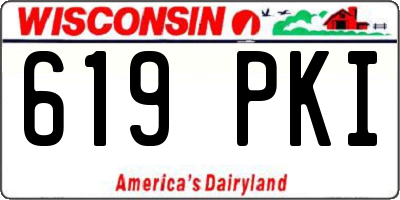 WI license plate 619PKI